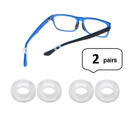 Clear Glass Slides - AM Landen 2 pairs Clear Anti Slip Anti Slide Sunglass Spectacle eyeglass Temple Tip Sports Ear Hook Sleeve Retainer
