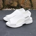 thumbnail image 5 of Women's Breathable Orthopedic Sandals Comfortable Walking Tennis Shoes Arch Support Wide Fit Plantar Fasciitis Sport Athletic Hiking Outdoor Active Summer Dressy(White,7.5), 5 of 9