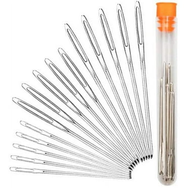 Large-Eye Blunt Needles, Stainless Steel Yarn Knitting Needles, Sewing Needles, Crafting Knitting Weaving Stringing Needles,Perfect for Finishing Off Crochet Projects (15 Pieces)
