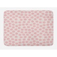 thumbnail image 1 of Kids Bath Mat, Hand Drawn Style Dots in Pastel Color and Retro Style Sweet Childhood Pattern, Non-Slip Plush Mat Bathroom Kitchen Laundry Room Decor, 29.5 X 17.5 Inches, Blush and Coconut, Ambesonne, 1 of 2