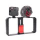 thumbnail image 5 of FocusFoto PRO U-Rig Smartphone Video Camera Cage Mount Holder Stabilizer Handle Grip with BOYA by-MM1 Microphone Mic+ 49 LED Light+ Mini Tripod Kit for Mobile Phone iPhone Filmmaking Videomaker, 5 of 5
