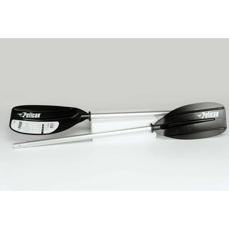 Pelican Black Junior Kayak Paddle 72 in 2 pieces aluminum Polypropylene Ribbed Blade