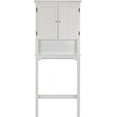 thumbnail image 2 of UTEX Bathroom Storage Over The Toilet, Bathroom Cabinet Organizer with Adjustable Shelves and Double Doors, Wood Bathroom Space Saver, White, 2 of 9