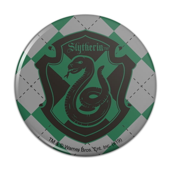 Harry Potter Slytherin Plaid Sigil Kitchen Refrigerator Locker Button Magnet