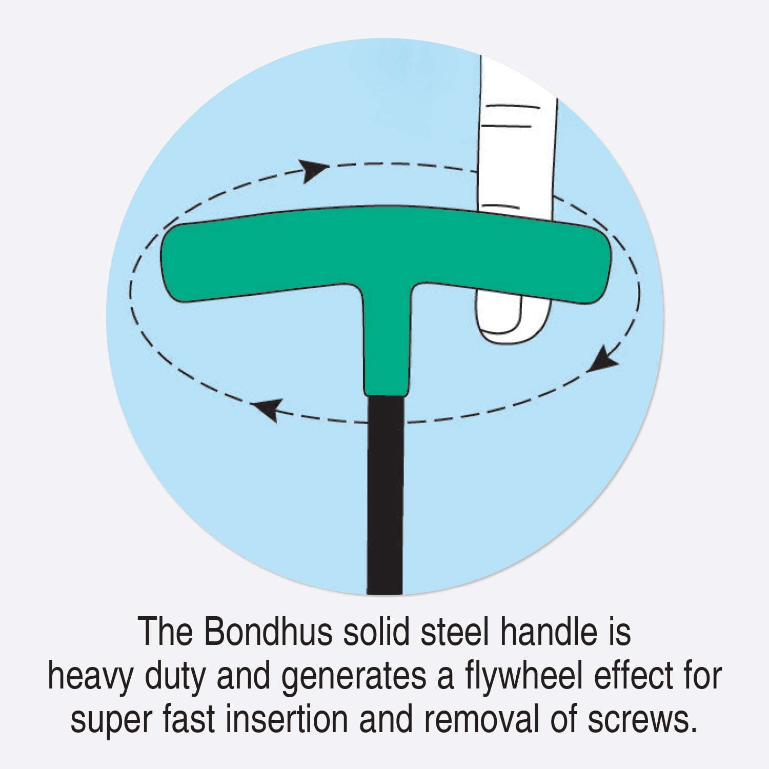 bondhus 15387 set of 8 hex t-handles, 9-inch length, sizes 2-10mm