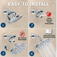 thumbnail image 5 of Aqua Elegante Rainfall Shower Head for Overhead Luxury Rain Showers - 2.5 GPM - Polished Chrome, 5 of 8