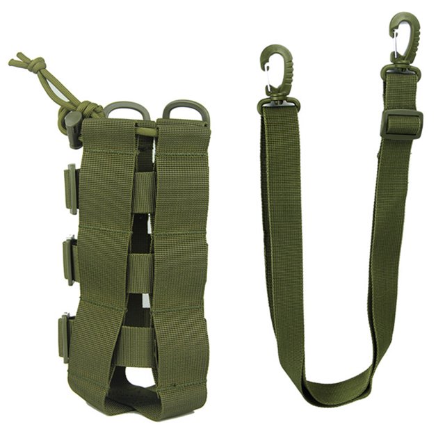 Bolsa al aire libre para botella de agua, funda cartuchera de nailon 1000D, bolsa ajustable para botella de agua al aire libre