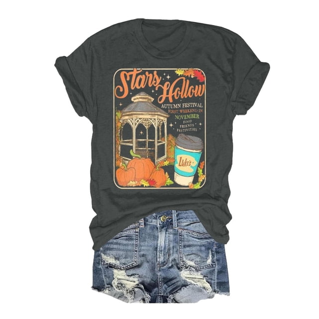 LUOGENLI T-shirts pour Femme pour Femmes T-Shirt Décontracté Ample à Col Rond / Haut à Manches Courtes pour Confort et Style T-shirts pour Femmes T-Shirt Graphique Drôle Fête de la Saint-Patrick Gris G