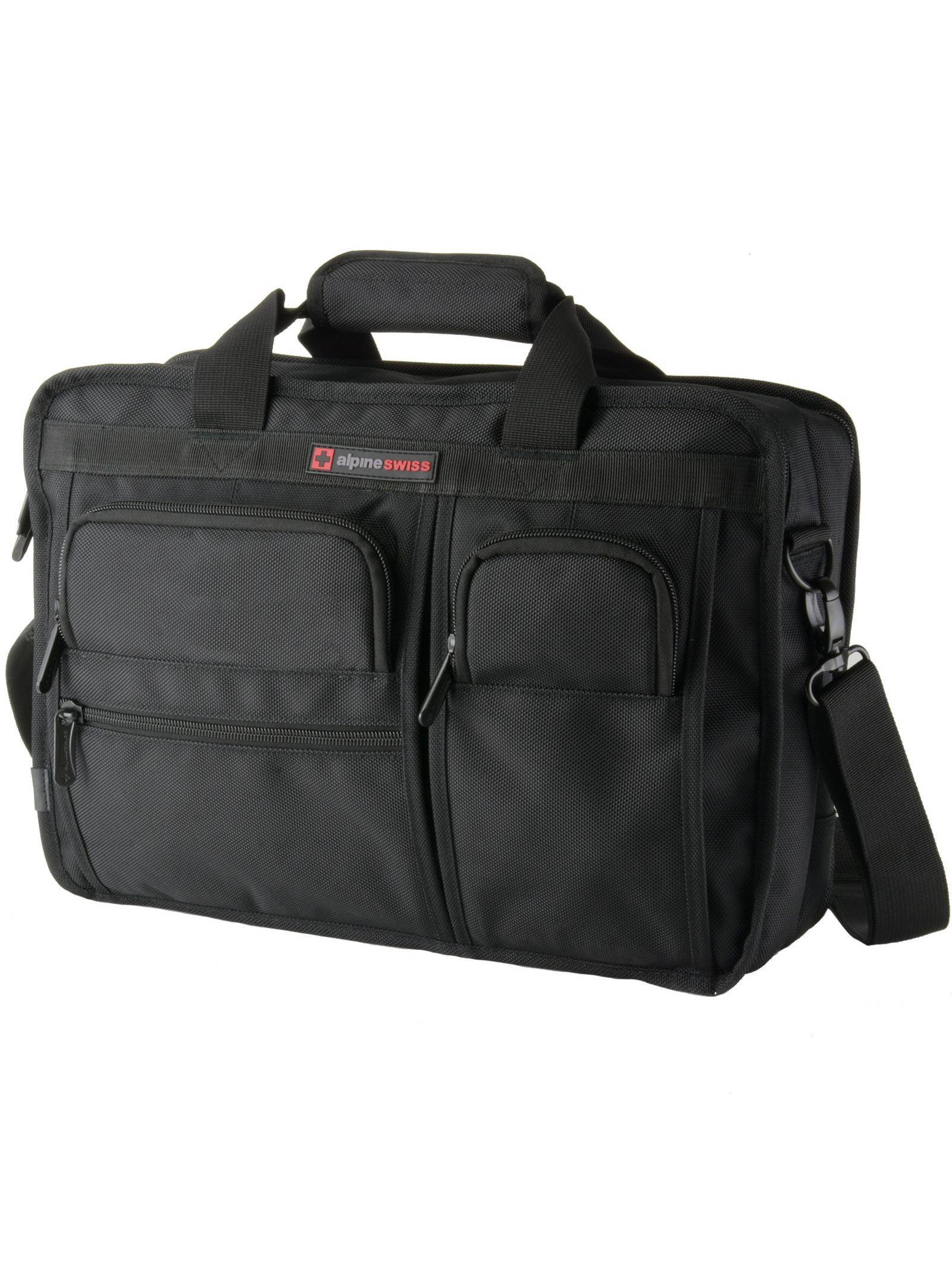 Alpine Swiss Conrad Messenger Bag 15.6 Inch Laptop Briefcase with Tablet Sleeve 