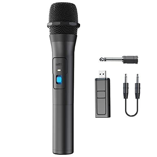Wireless Microphone,Universal Handheld Karaoke Mic Speaker,Over 110 DB Outdoor Indoor Cordless Microphone System with USB Reciver for Singing,Karaoke,Speech,Wedding,Church