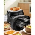 thumbnail image 4 of Blake Gray Marble Toaster Cover 2 Slice, Small Kitchen Appliance Covers, Modern Abstract Art Marble Crack Toaster Oven Cover with Loop, Bread Machine Cover Polyester Dust Cover Protection, 4 of 4