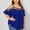 Blue, variant on Plus Size Tops for Women Sales Cotton Soft T-shirt Solid Breathable Plus Size Short Sleeve Tshirts Flowy Ladies Blouse Ultra Soft Loose Fit Tee Fashion Vintage V-Neck Tops Black XL