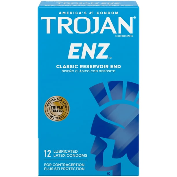 Trojan Enz Premium Smooth Lubricated Condoms 12 Count Walmart Com Walmart Com