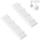thumbnail image 1 of Perchero de pared plegable de 2 piezas con 4 ganchos retráctiles (blanco), 1 of 5