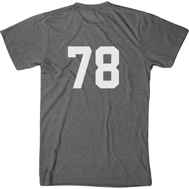 Trunk Candy - Standard White Jersey Number 78 Men's Modern Fit T-Shirt - Walmart.com - Walmart.com