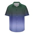 thumbnail image 5 of WREESH Men's Button Down Shirts Casual Fashion Printing Turn-Down Collar Short Sleeve Breathable Shirts with Gradient Prints Purple, 5 of 5