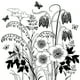 Crafty Individuals Unmounted Tampon en Caoutchouc 4.75"X7" Pkg-Spring Jardin de Fleurs – image 1 sur 1