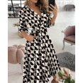 thumbnail image 3 of Robe d'Été pour Femmes Printemps/été Mode Manches Longues Col en V Robe Fourreau Imprimée Vêtements pour Femmes, 3 of 3
