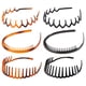 thumbnail image 1 of 6 diademas elásticas con dientes invisibles para el pelo, unisex, para lavarse la cara., 1 of 7