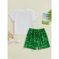 thumbnail image 5 of FEORJGP Toddler Boys Summer Outfits Infant Baby 0-3Y Short Sleeve T-Shirts Golf Letter Print Shirt Crew Neck Tops and Elastic Waist Shorts Newborn Loose Casual 2Pcs Clothes Set, 5 of 9
