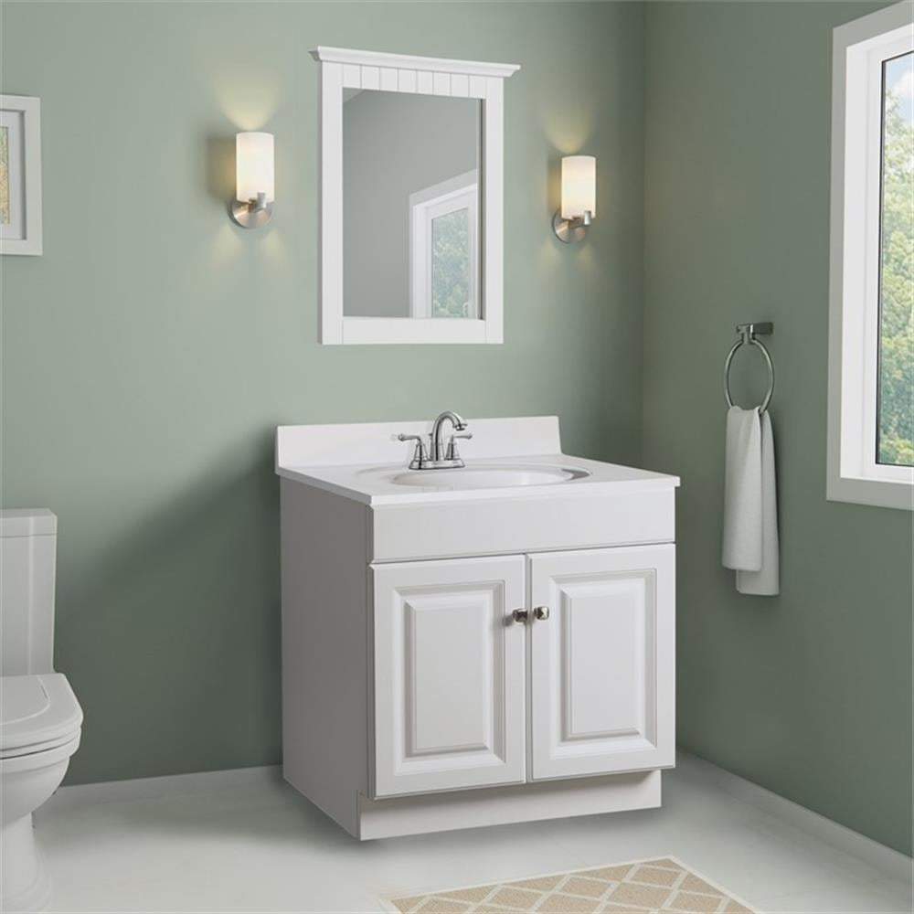 Pemberly Row 30-Inch Unassembled 2-Door Bathroom Wood Vanity Without Top - White