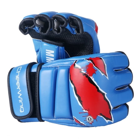 Sparring Boxing Gloves - MMA UFC Boxing Gloves Sparring Grappling Fight Punch Mitts Leather Training