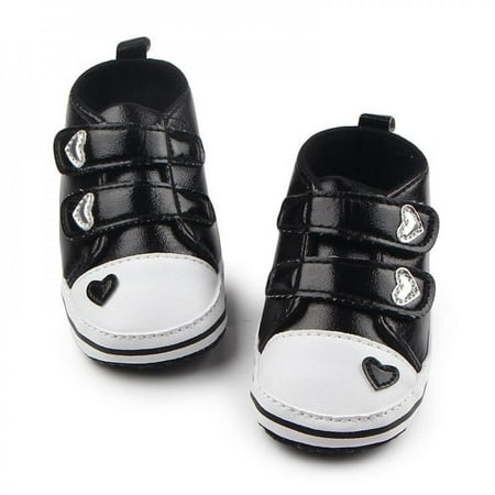 

Clearance Spring Shoesborn Baby Girls Classic Heart-shaped PU Leather Tennis Lace-Up Autumn First Walkers 13