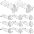 Zcyifa 25 Clear Plastic Shelf Pegs Locking Clips Home