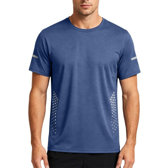 JTSRKL Quick Dry Mesh Tees for Men Breathable Lightweight Moisture Wicking Stretchy Shirts Summer Gym Running Active Casual Daily Tops