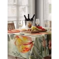 thumbnail image 6 of Burnt Orange Spring Floral Table Cloth, Summer Botanical Tulip Vintage Waterproof Tablecloth for Rectangle Tables, Reusable Washable Fabric Table Cover for Restaurant Kitchen Dining Tables 52"x70", 6 of 6