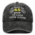 thumbnail image 2 of Washed Embroidered Baseball Cap Style Sun Hat For Men Women Outdoor Sports Casual Birthday, 2 of 3