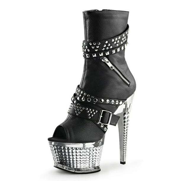 black booties with studs