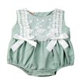 thumbnail image 1 of Baby Girls Sleeveless Ruffle Lace Romper, 1 of 4