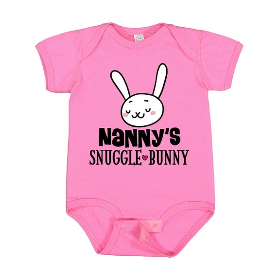 Inktastic Nanny Bunny Rabbit Grandchild Boys or Girls Baby Bodysuit