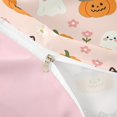 thumbnail image 4 of Homewish Cute Pumpkin Ghost Bedding for Kids, Pink Floral Witch Hat Cat Duvet Cover Full, Pink Reversible, 3 Pieces, 1 Duvet Cover and 2 Pillowcases, 4 of 6