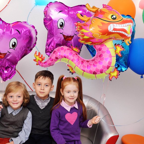 Hytrove 5Ud Globo Dragón Rosa Para De Fiesta Año Nuevo Chino Con Material Resistente
