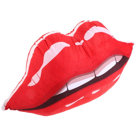 RUNROTOO Lip Pillows Decorative Throw Pillows Short Plush for Sofa Bed Home Decor 1Pcs