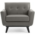 thumbnail image 5 of Modway Engage Top-Grain Leather Living Room Accent Armchair in Gray, 5 of 6