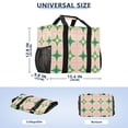 thumbnail image 2 of FORMRS Tote Bag for Women Large Capacity Canvas Travel Foldable Carry On Shopping Handbag, Green Symmetrical Stars, 2 of 8
