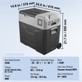 thumbnail image 2 of KFFKFF Portable Car Freezer, 50L Capacity, 12V Refrigerator with Telescopic Handle and Wheels, Temperature Range -4℉ to 68℉, Compatible with 12/24V DC and 100-240V AC, Ideal for Camping and Outdoors, 2 of 9