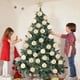 thumbnail image 4 of Bola Decorativa De Terciopelo Paquete De 12 Bolas Navideñas De 8cm Para Árbol De Navidad, De Terciopelo Burdeos, Con Cuerda Para Colgar, Irrompibles, Color Beige Rkxzt, 4 of 8