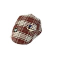thumbnail image 1 of Gorra plana a cuadros para hombre con bordado de perro, estilo vintage Gatsby, 1 of 2
