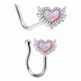 thumbnail image 4 of Racing Butterfly 1Pc Sweet Heart-shaped Belly Button Ring Nipple Rings Lip Nails Ear Bone Studs, 4 of 8