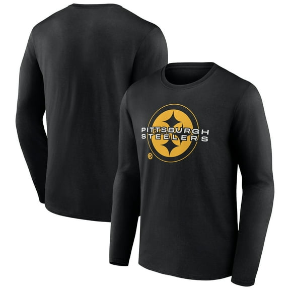 Men's Black Pittsburgh Steelers Advance to Victory Long Sleeve T-Shirt