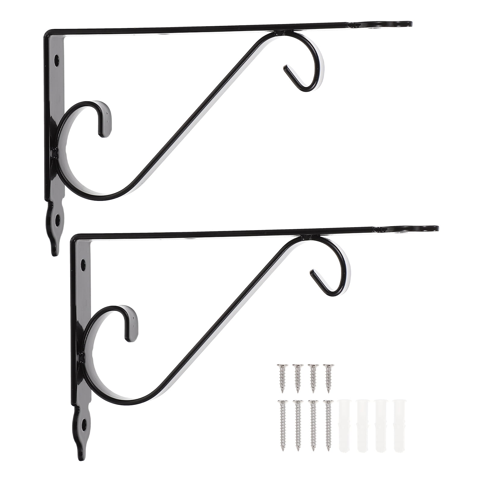 Frcolor Shelf Brackets Floating Brackets Bracket Wall Heavy Duty Corner Iron Mounting Decorative Bracket Black Support Angle