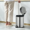 thumbnail image 6 of YRLLENSDAN Kitchen Trash Cans, 6L/1.6Gallon Metal Trash Can Stainless Steel Garbage Can with Lid & Foot Pedal & Removable Inner Basket for Bathroom, Office, Kitchen (2 pack), 6 of 7