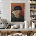 thumbnail image 3 of Vincent Van Gogh's Self Portrait With Bandaged Ear and Pipe (1889) Framed Art Modern Wall Decor, 3 of 15