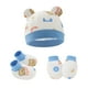 thumbnail image 2 of Conjunto de gorros y calcetines para bebé, gorro para recién nacido de 0 a 6 meses, lindo gorro infantil, manoplas suaves, calcetines, 6 uds., 2 of 3