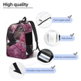 thumbnail image 4 of Horeoi Flower Bald Eagle for Canvas Backpack for School Outdoor Travel Use Men Women Teenagers Large Capacity with Adjustable Shoulder Straps, 4 of 5