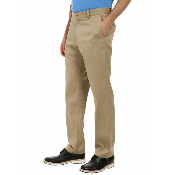 Nike Flat Front Stretch Woven Men's Golf Pants, Khaki - Walmart.com ...